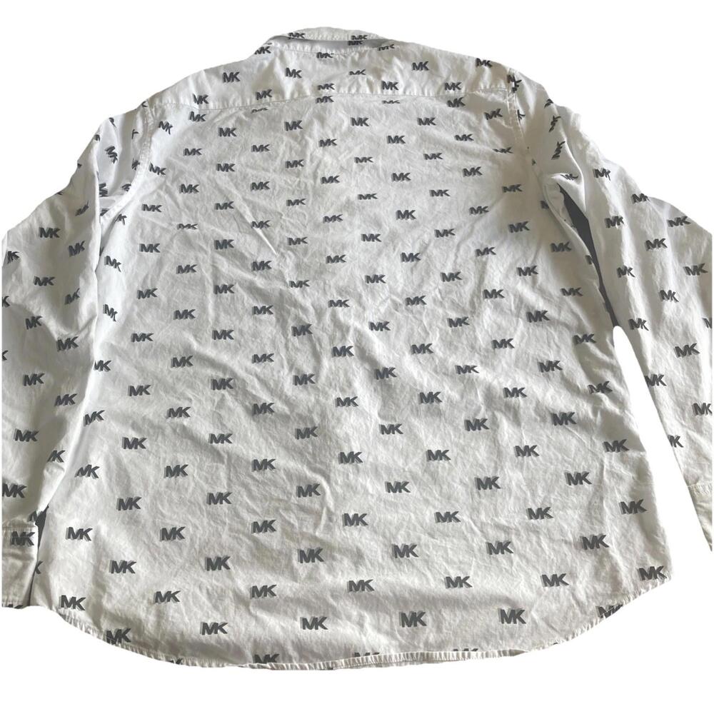 Michael Kors Men’s M Long Sleeve Button Up Shirt With The MK Print - Picture 7 of 7